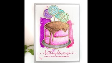 Unity Quick Tip: Watercolor Birthday Card with Glitter Detail