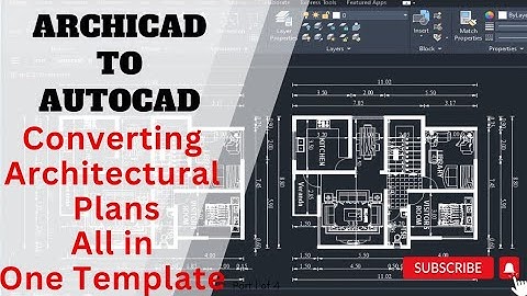 How to Convert Drawing From Archicad to AutoCAD All-in-One Template! Lec 1-7