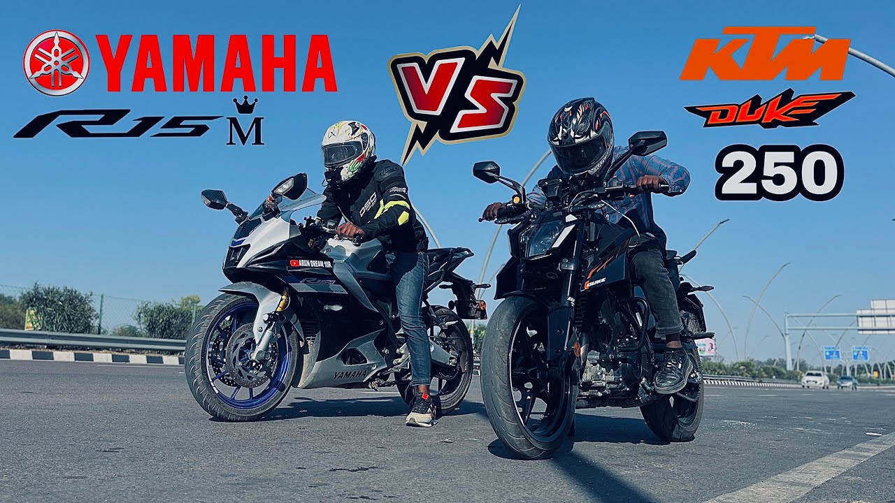 2025 ktm duke 250 vs Yamaha r15m race 💥Arun Dream 10r - YouTube