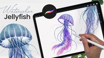 How To Draw: Watercolor Jellyfish • Procreate Tutorial • Easy iPad Art Drawing Lesson