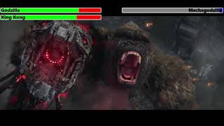 Godzilla vs. Kong (2021) Final Battle with healthbars