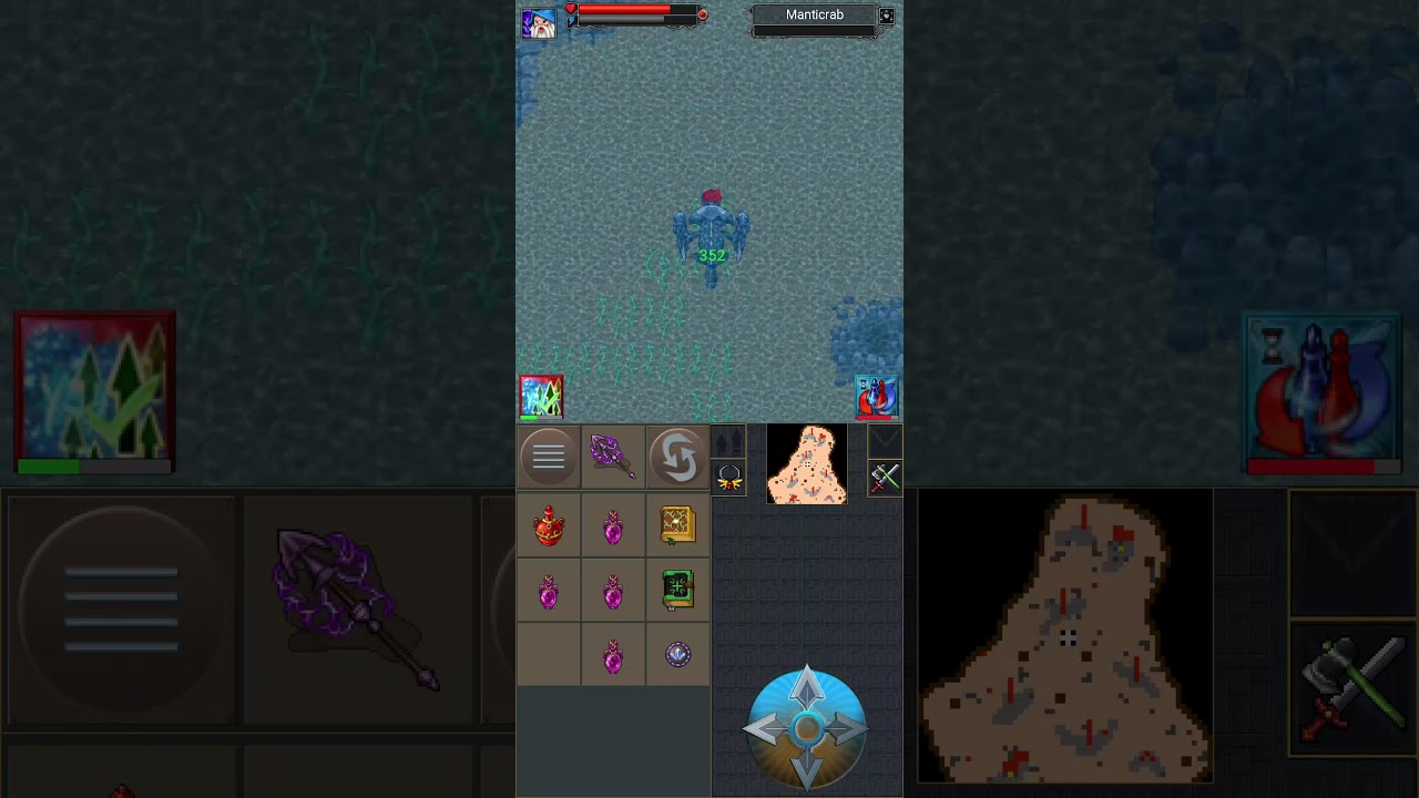 TibiaMe King w1 test hunt Manticrab Down and Under Underwater 2020