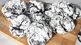 No Oven Crinkles Recipe | How to Cook Chocolate Crinkles in Frying Pan | No Rest Cookies