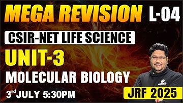 𝐔𝐍𝐈𝐓 𝟑 𝐌𝐨𝐥𝐞𝐜𝐮𝐥𝐚𝐫 𝐁𝐢𝐨𝐥𝐨𝐠𝐲 𝐈 𝐂𝐒𝐈𝐑-𝐍𝐄𝐓 𝐋𝐈𝐅𝐄 𝐒𝐂𝐈𝐄𝐍𝐂𝐄 𝐈 𝐌𝐄𝐆𝐀 𝐑𝐄𝐕𝐈𝐒𝐈𝐎𝐍 𝐈 𝐀𝐬𝐡𝐢𝐬𝐡 𝐊𝐫. 𝐃𝐰𝐢𝐯𝐞𝐝𝐢 𝐈