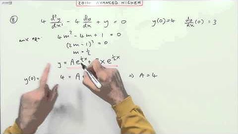 2014 SQA Advanced Higher Maths no. 8 : Second order differential equation.