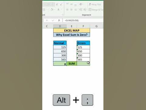 Why Excel SUM is Zero? | MS Excel Tutorial - YouTube