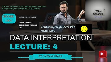 DATA INTERPRETATION (BAR-GRAPH-II)JKSSB/JKPSI/SUB-INSPECTOR/JKPSC/UPSC(CSAT)/BANKING.