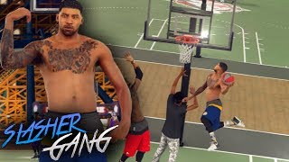 Post Scorer Shooting Like a Sharp! SLASHER GANG! NBA 2K17 MyPark Gameplay