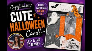 Easy Halloween Ghost Card Tutorial Banner Card with Ink Splatter Technique