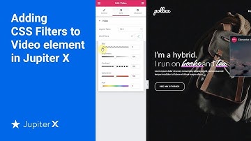 Adding CSS Filters to Video element in Jupiter X