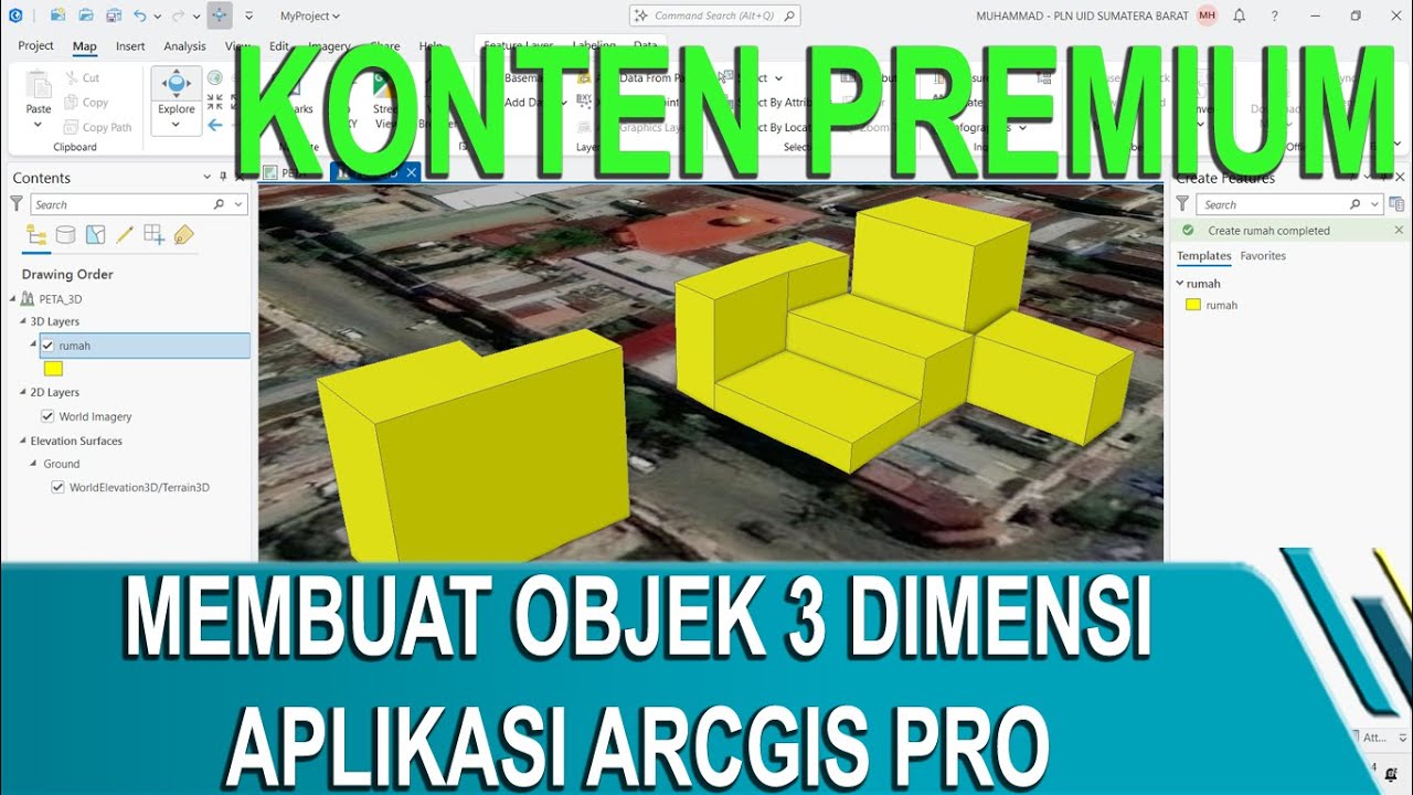 Membuat Objek 3D | ArcGIS Pro | Konten Premium | 3 Dimensi || - YouTube
