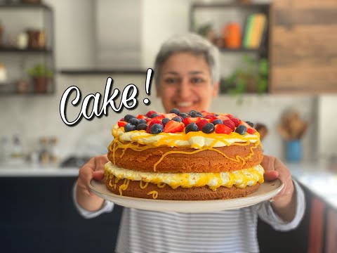 A CELEBRATION CAKE  Made a birthday cake for my friends surprise party  Food with Chetna