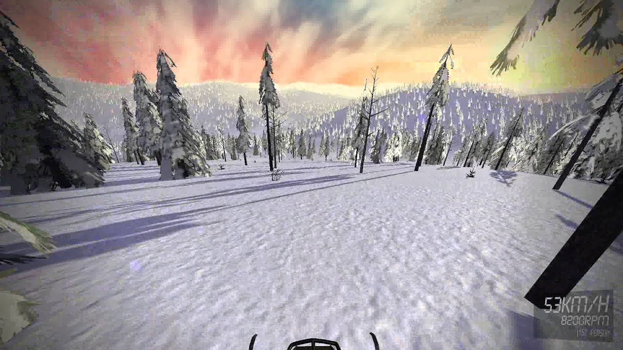 Sledsimulator hillclimb with crash at end lol