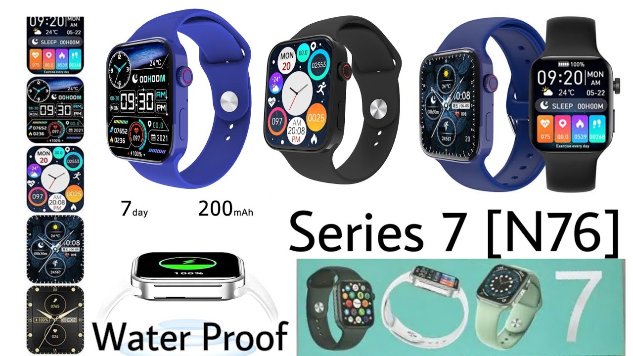 Series 7 N76 Smart Watch Unboxing 😎 Water Proof 😮 N76 unboxing 