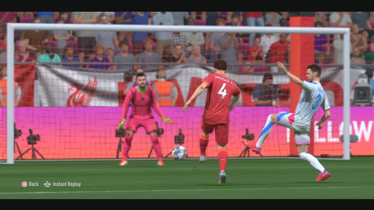 FIFA 22 PS5 4K 60FPS Diogo Jota's clinical left footed power shot goal