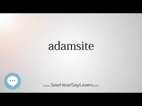 Vídeo: De què està fet adamsite?