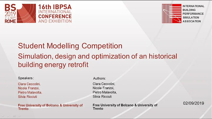 IBPSA Education Webinar: PENTATHLON, BS2019 Student Modelling Competition