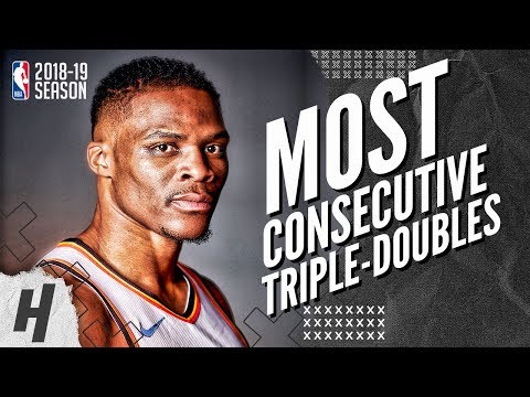 Russell Westbrook's 10 Straight Triple-Doubles BEST Highlights - NBA Record | 2018-19 NBA Season