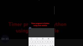 Timer program in Python using time module