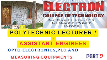 POLY TECHNIC LECTURER (EC) OPTO ELECTRONICS, PLC AND MEASURING EQUIPMENTS PART 9