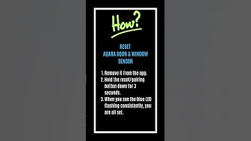 Reset aqara door & window sensor