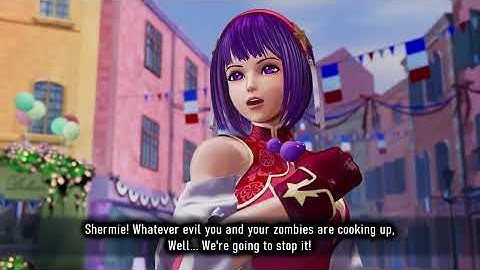 【KOF XV】SHERMIE vs ATHENA ► Story Special Interaction English Mod