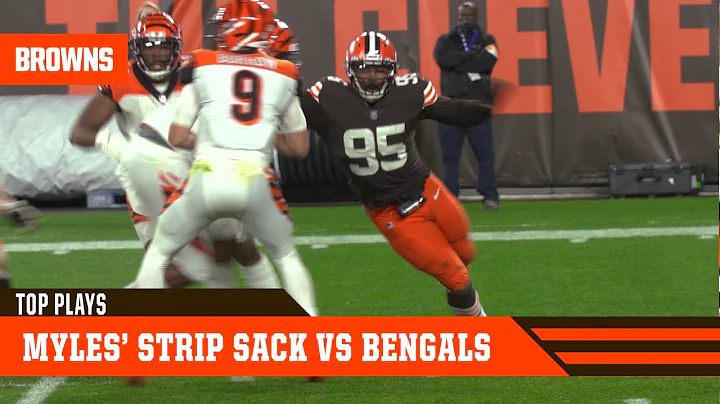 Myles Garrett strip sack vs Bengals | Cleveland Browns