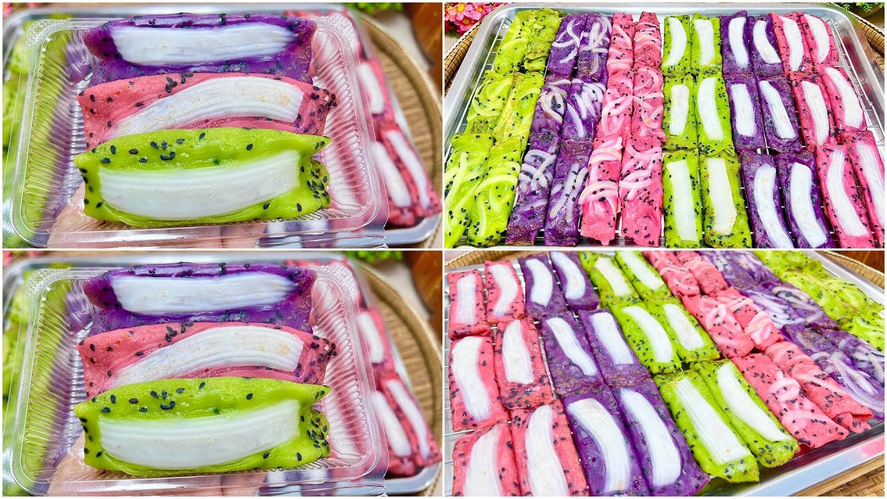 ทองม้วนสดมะพร้าวอ่อนสูตรทำขายกำไรดี แป้งเหนียวนุ่มหอมหวานมันอร่อยมาก สีสวย