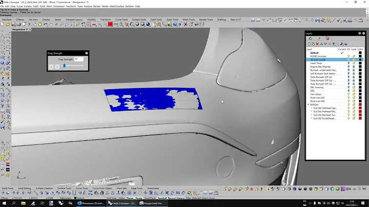 Pull NURBS surface on a 3d scan data (tutorial 1)