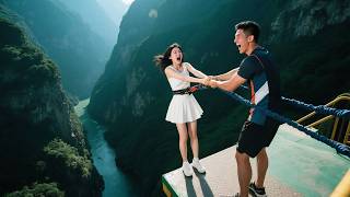 Bungee Jumping With Rope In Beautiful Place:Asmr Bungee Jumping#travel#bungeejumping
