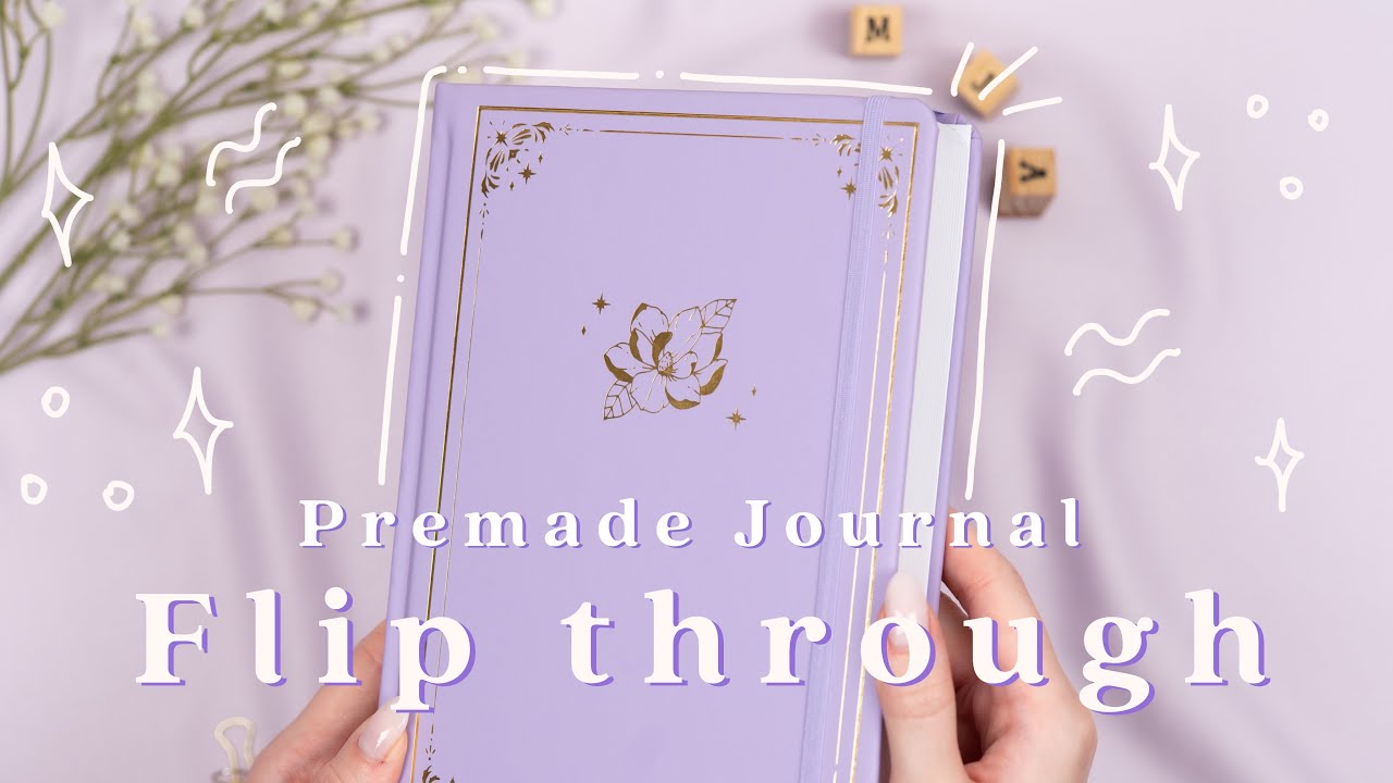 I Hand-Drew a Journal So You Don’t Have To | Premade Journal Flip Through ✨💜
