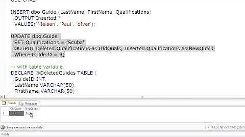 4  Using the Output Clause