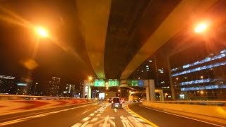 阪神高速1号環状線 夜景ドライブ 2013 Hanshin Expressway Osaka Loop Night Drive Japan