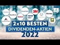 Die 2 mal 10 besten Dividenden Aktien 2022