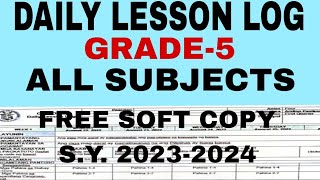 DLL Daily lesson log/Grade-5/Quarter 1/Week-1