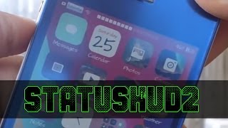 iOS 7.0.4 Cydia Tweaks - StatusHUD2 - Volume HUD on your iOS 7 Status bar!