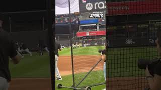 Aaron Judge was running in the outfield today after being cleared for light activity #shorts