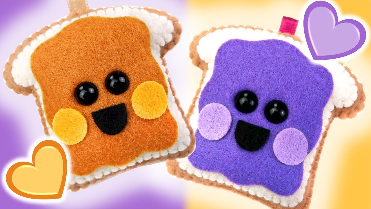Peanut Butter Jelly PB J Sandwich Friendship Plush Tutorial Easy Peanut Butter Jelly PB J Sandwich Friendship Plush Tutorial Easy