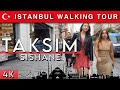 Istanbul | 🇹🇷Regular Walking tour from Taksim to Sishane | October 2022 | 4K HD•60 fps