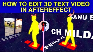 CREATE 3D TEXT ANIMATION VIDEO LIKE🥶🔥 @Amanrai3736 #vfx #aftereffects #aftereffecttutorial