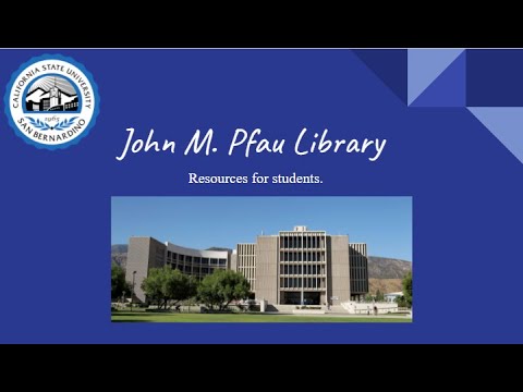 A guide to the Pfau library for students, by students. ( CSUSB CAL 2970 ...