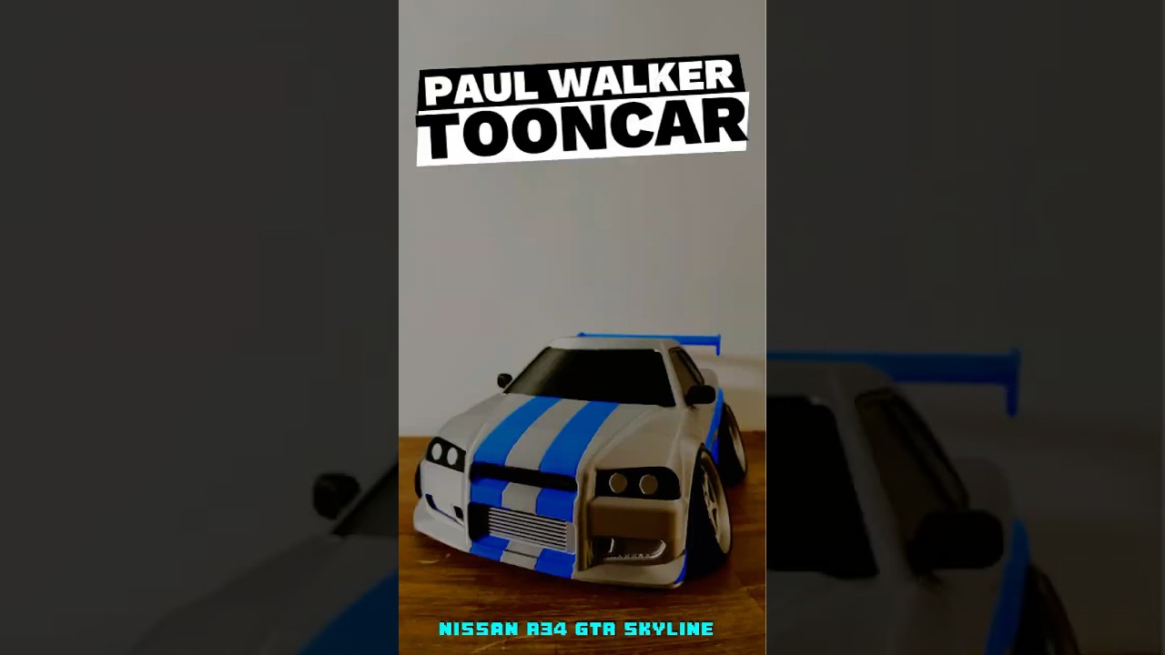 Paul Walker Skyline R34 Tooncar Timelapse | Fast & Furious 3D Print (Bambu H2D)