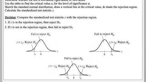 Math 209 : 9.3 #1, #2 (Statistics Tutorial : Hypothesis Testing Using Rejection Regions)