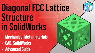 How to Model an FCC Lattice with Diagonal Struts in SolidWorks | CAD Tutorial for Metamaterials