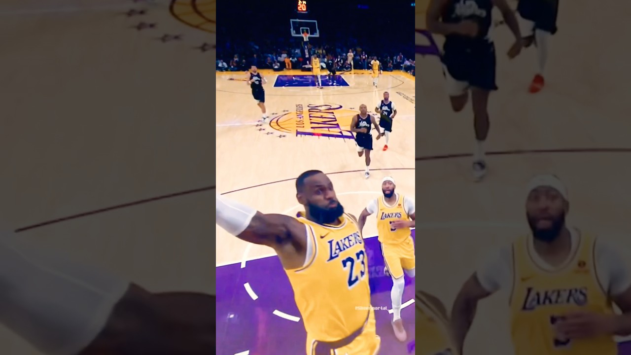 LEBRON JAMES WITH THE THROWDOWN 😤💀 #basketball #shorts  #bball #nba #lebronjames #dunk