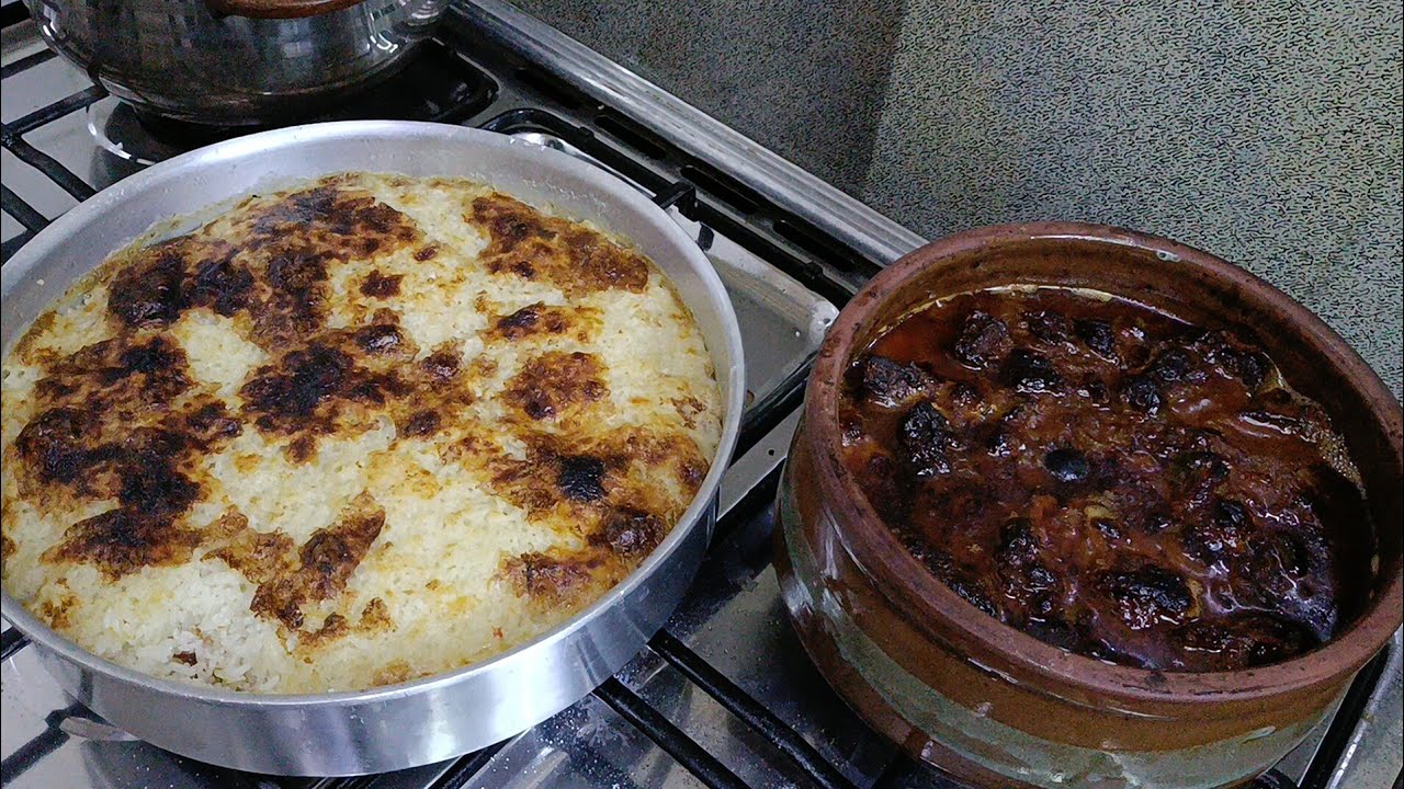 طريقه عمل طاجن لحمه لسان وطاجن رز معمر😋 والطعم ولا اروع❤️😍