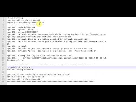 npm ERR! code ECONNRESETnpm ERR! syscall readnpm ERR! errno ECONNRESET.