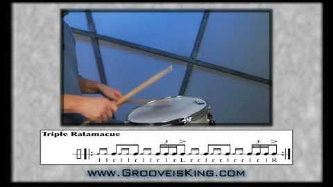 DRUM RUDIMENTS - Triple Ratamacue - Drum Lessons - How to play drums