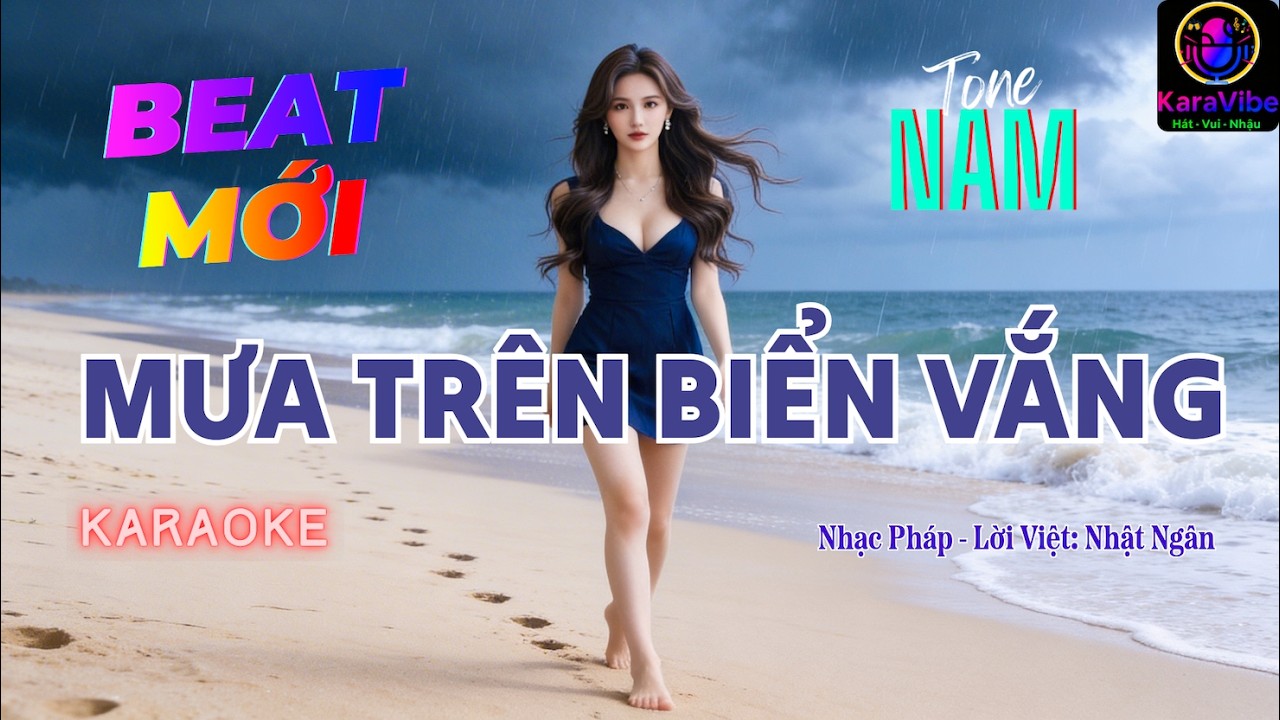 MƯA TRÊN BIỂN VẮNG Karaoke ❤️ Tone Nam ❤️ BÀI QUEN BEAT MỚI ❤️ Dễ Hát