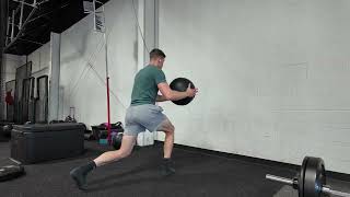 Split Stance Rotational Med Ball Toss